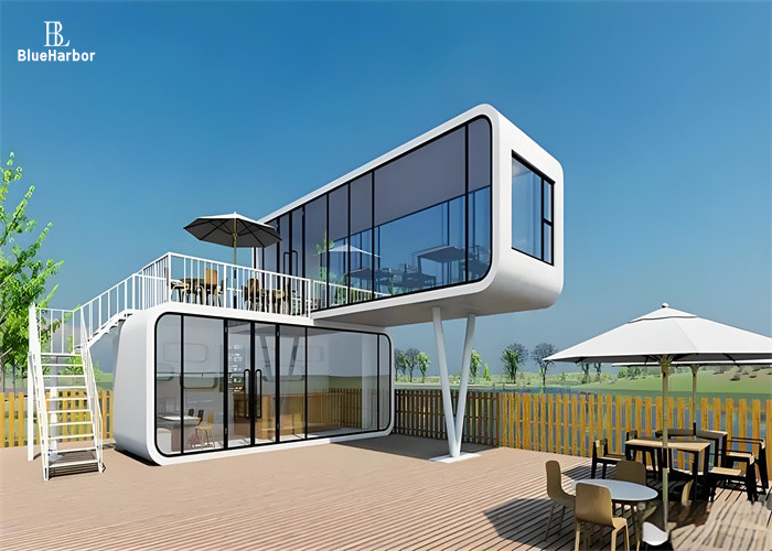 Casa moderna de cabine de cápsula para apartamentos criativos como retiro ou escritório criativo