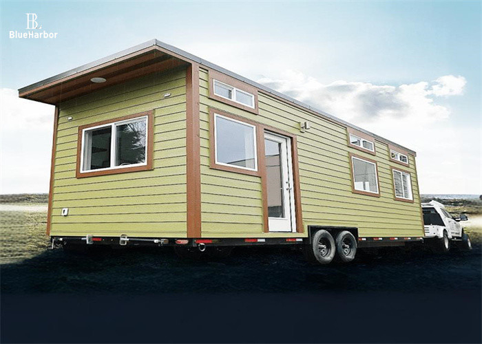 Estrutura de aço leve Mini-casas pré-fabricadas trailers Beige 3 toneladas para 2-3 pessoas