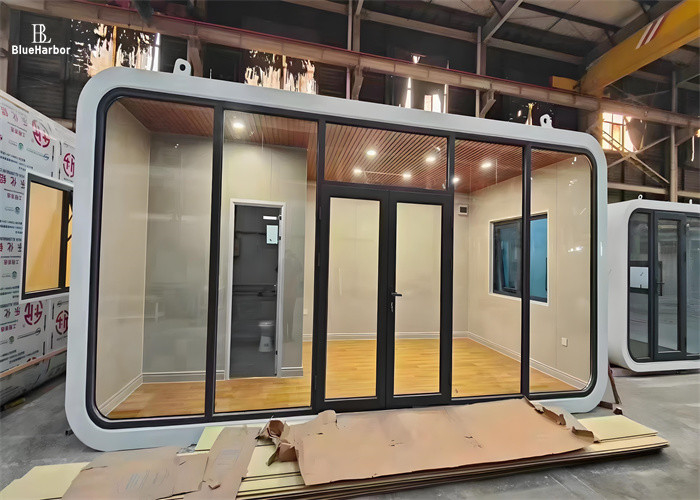 Casa de cabine de maçã leve, casa cápsula de armazenamento para viver e trabalhar